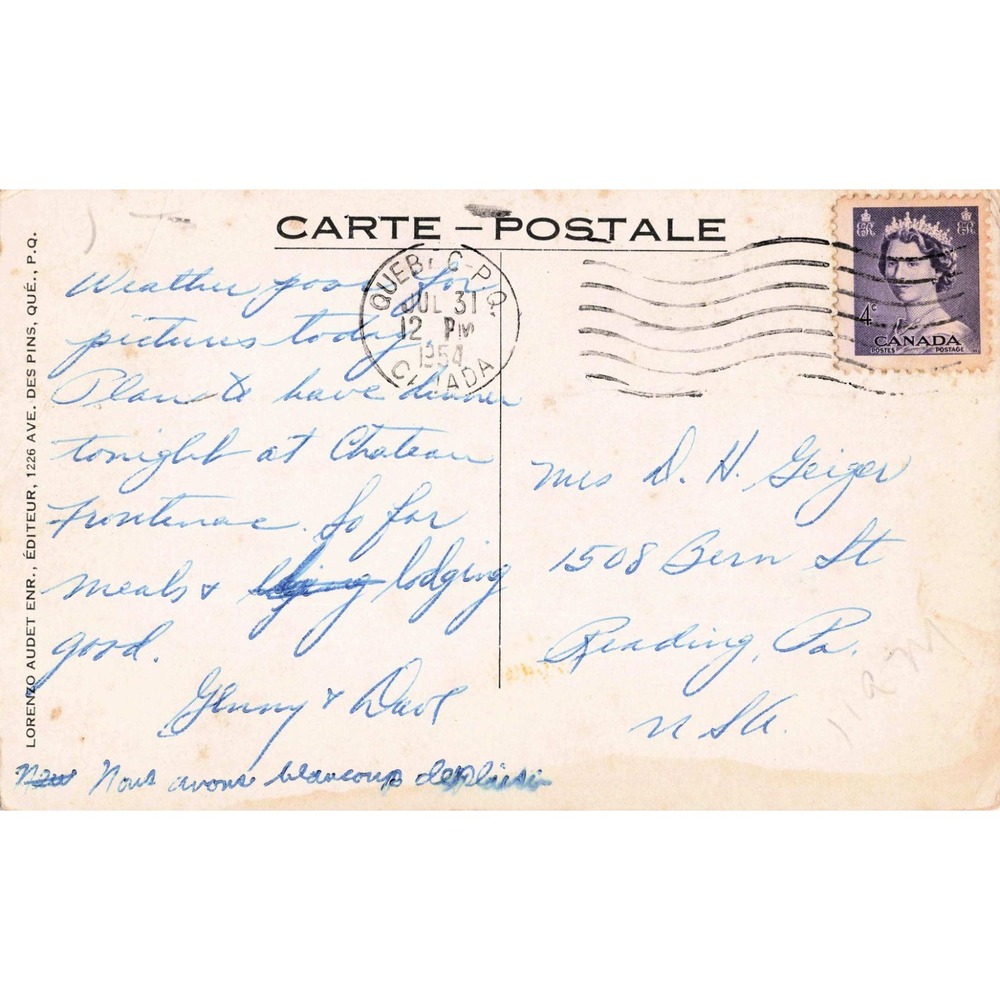 Porte St-Louis St Louis Gate Quebec City Canada QC Vintage Postcard 14 - Picture 2 of 2
